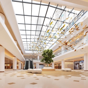 现代商场大厅3D模型下载